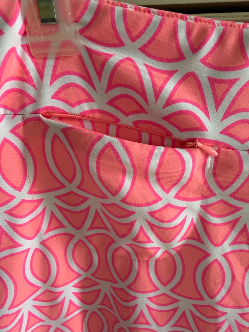 Lulu-B Pink Geometric Mini Skirt - Picture 4 of 11
